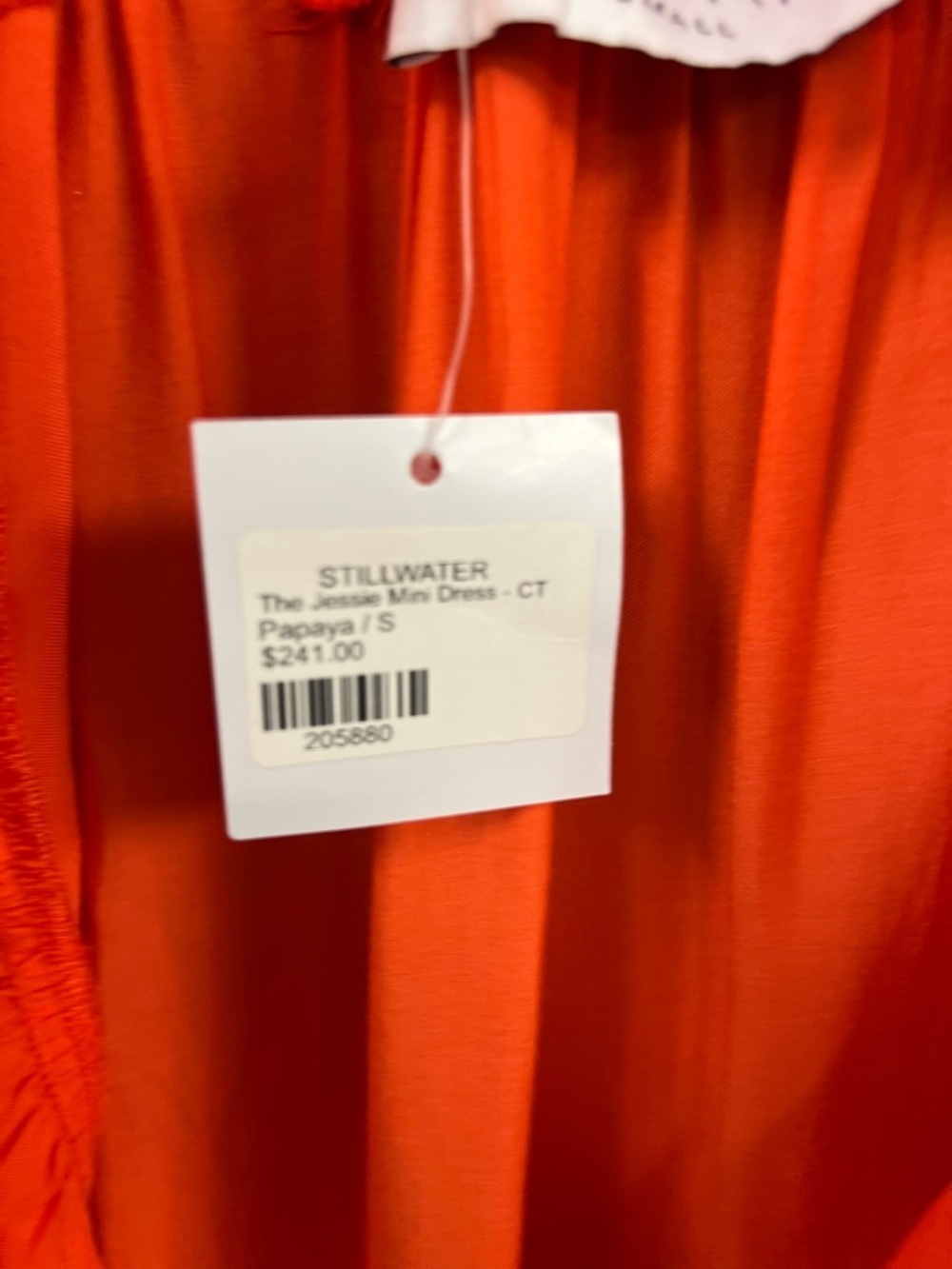 Stillwater The Jessie Mini Feminine Ruffled Summer Dress Papaya Size Small NWT - Picture 7 of 9